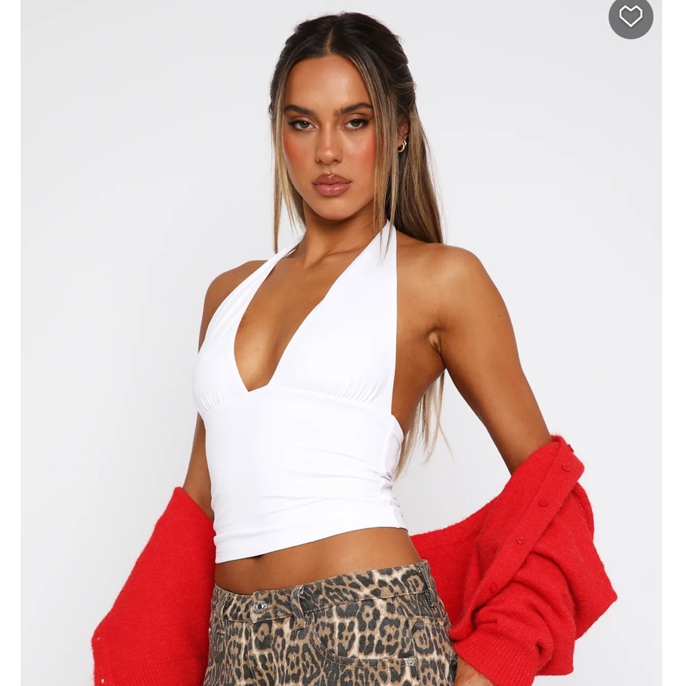 When I'm With You Halter Top in White
